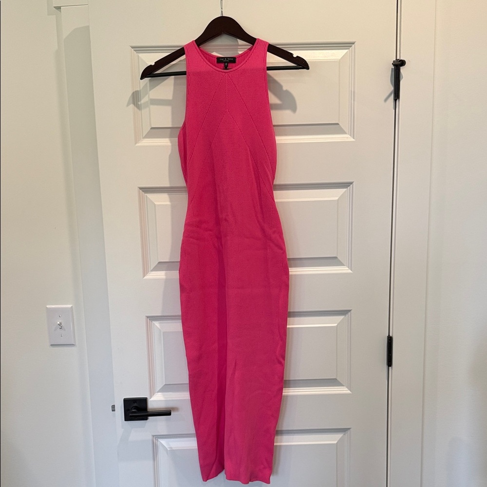 rag & bone Vibrant Pink Midi Dress